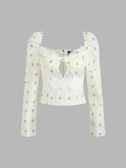 Floral Lace Patchy Blouse