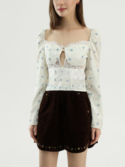 Floral Lace Patchy Blouse