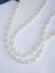 Solid Satin Pearls Cowl Neck Crop Tank Top