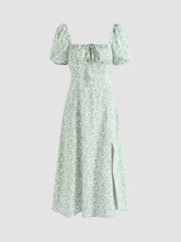 Ruth's Ditsy Floral Square Neck Midi Dress