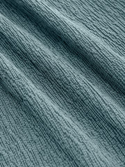 Solid Texture Elastic Waist Trousers