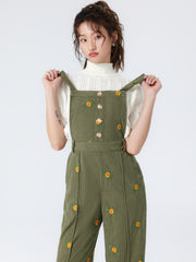 Ditsy Floral Corduroy Jumpsuit