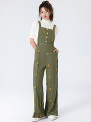Ditsy Floral Corduroy Jumpsuit