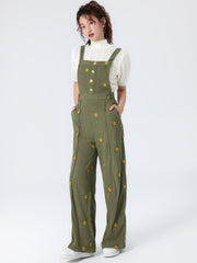 Ditsy Floral Corduroy Jumpsuit