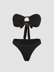 Adjustable Straps Bowknot Bikini Set