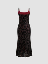 Square Neck Floral Ruched Maxi Dress