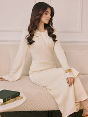 Asymmetrical Neck Twist Ruffle Maxi Dress