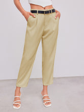 Belted High Rise Tapered Pant