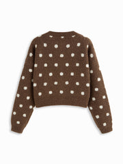 Knit Round Neckline Button Cardigan