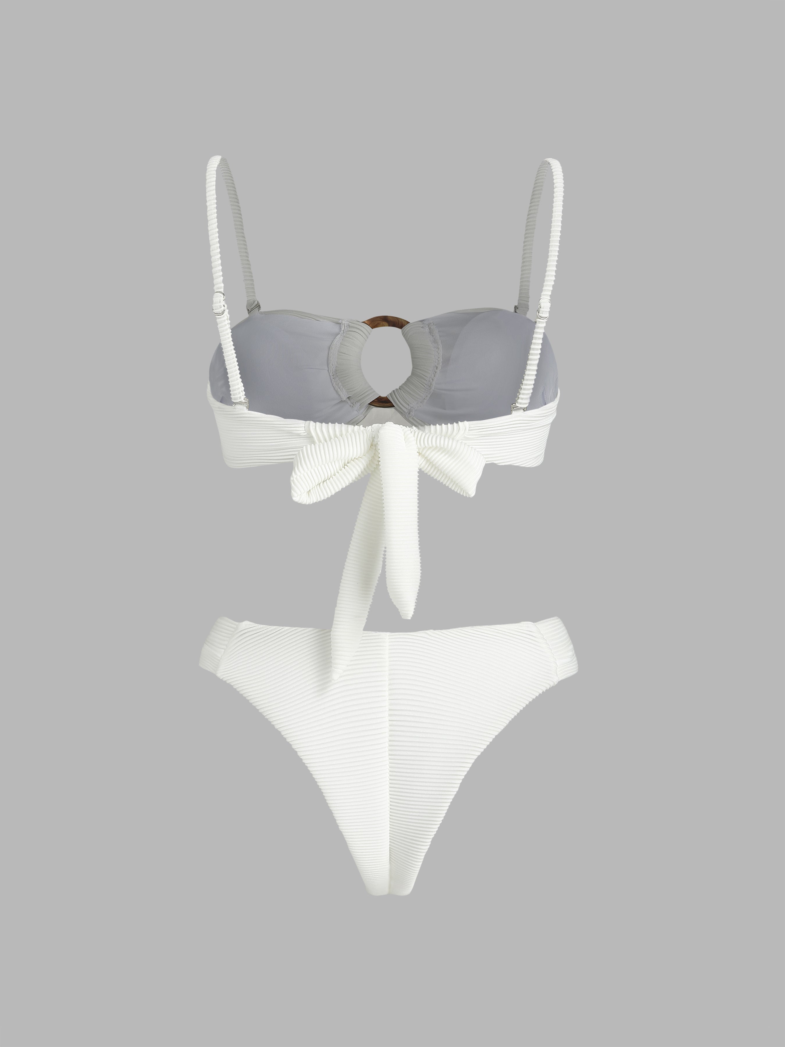 Adjustable Straps Bowknot Bikini Set
