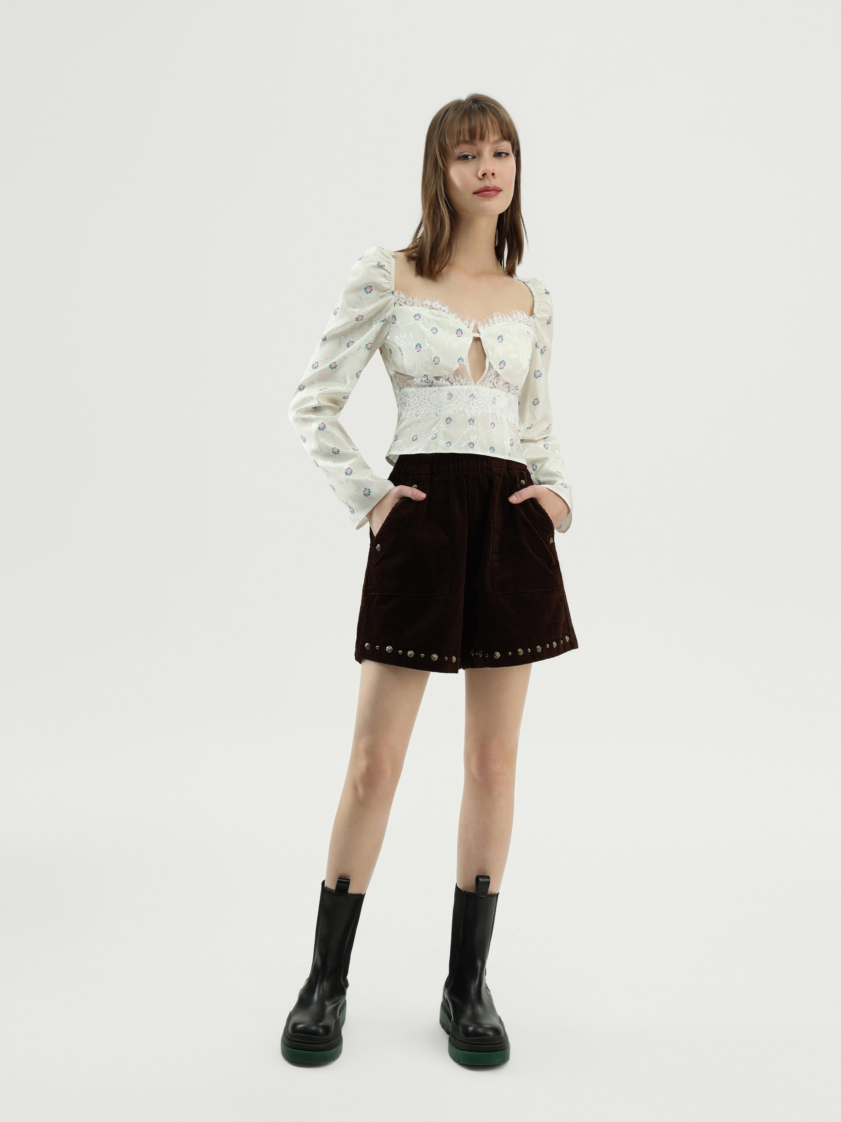 Floral Lace Patchy Blouse