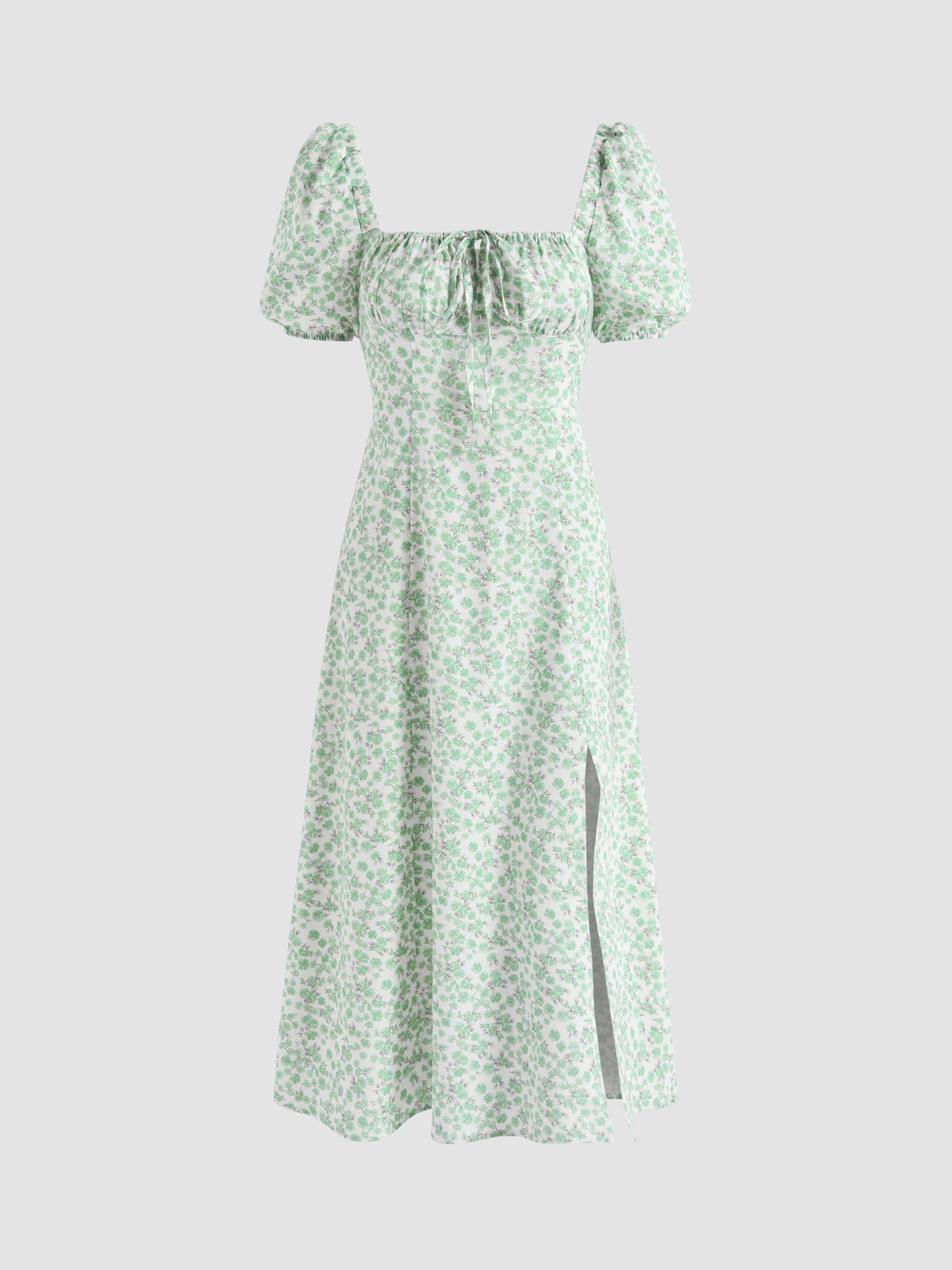 Ruth's Ditsy Floral Square Neck Midi Dress