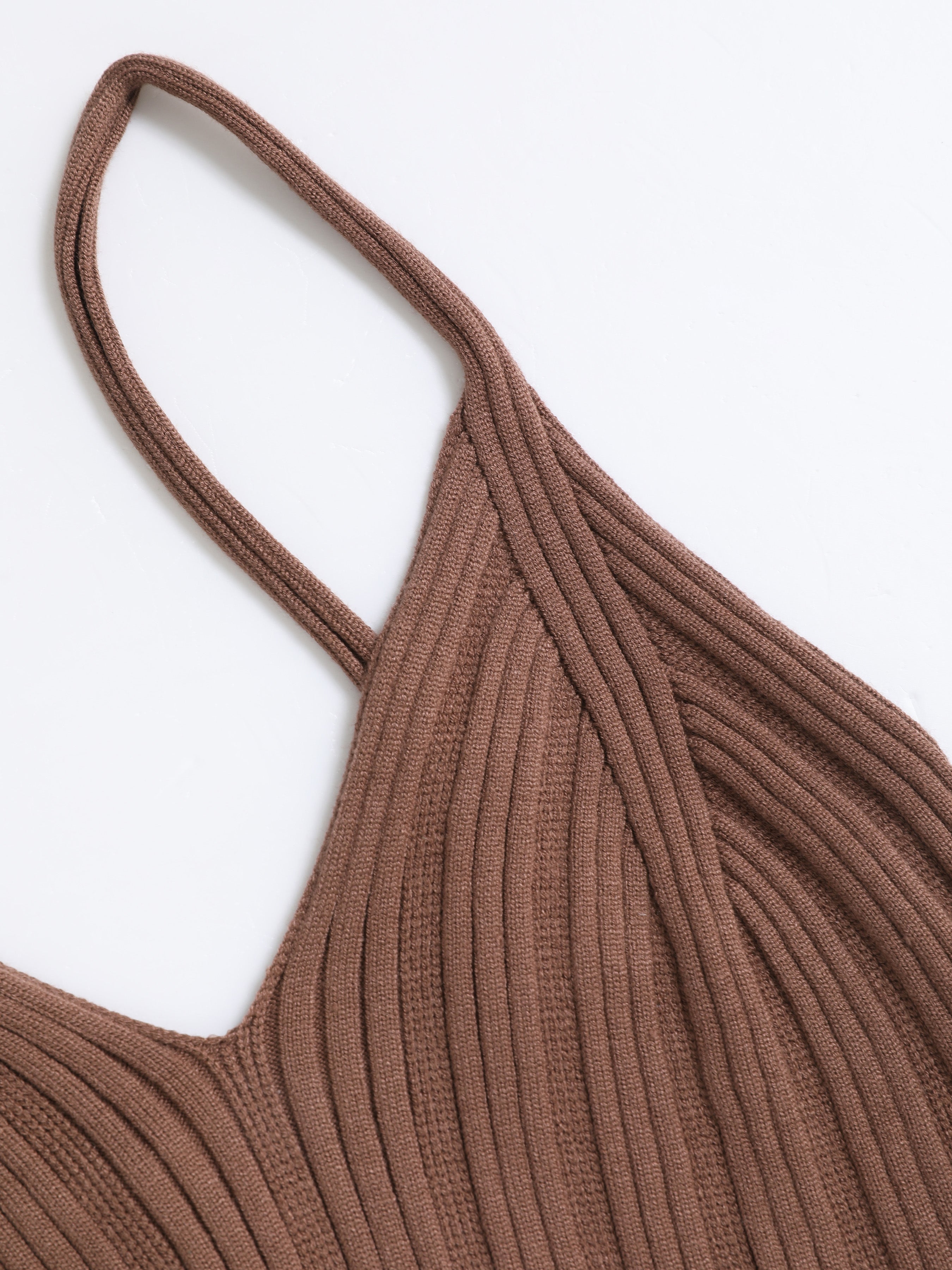 Solid Rib Knit Crop Tank Top