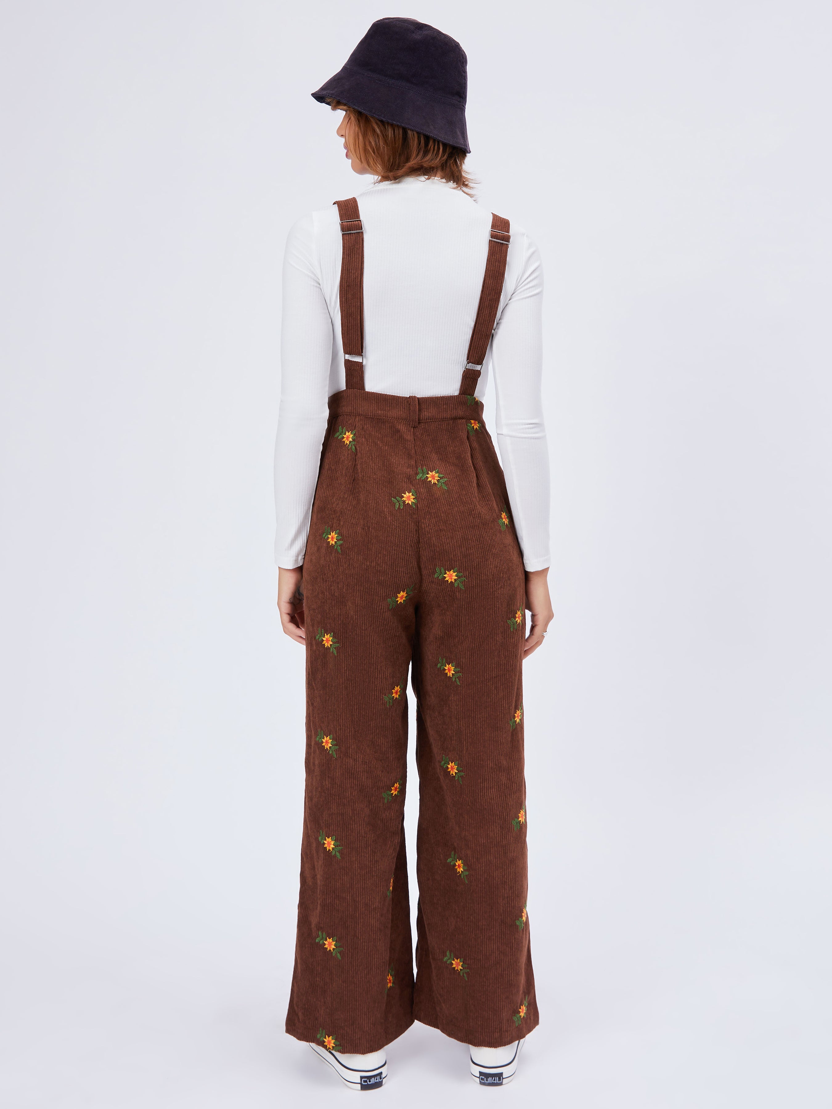 Ditsy Floral Corduroy Jumpsuit