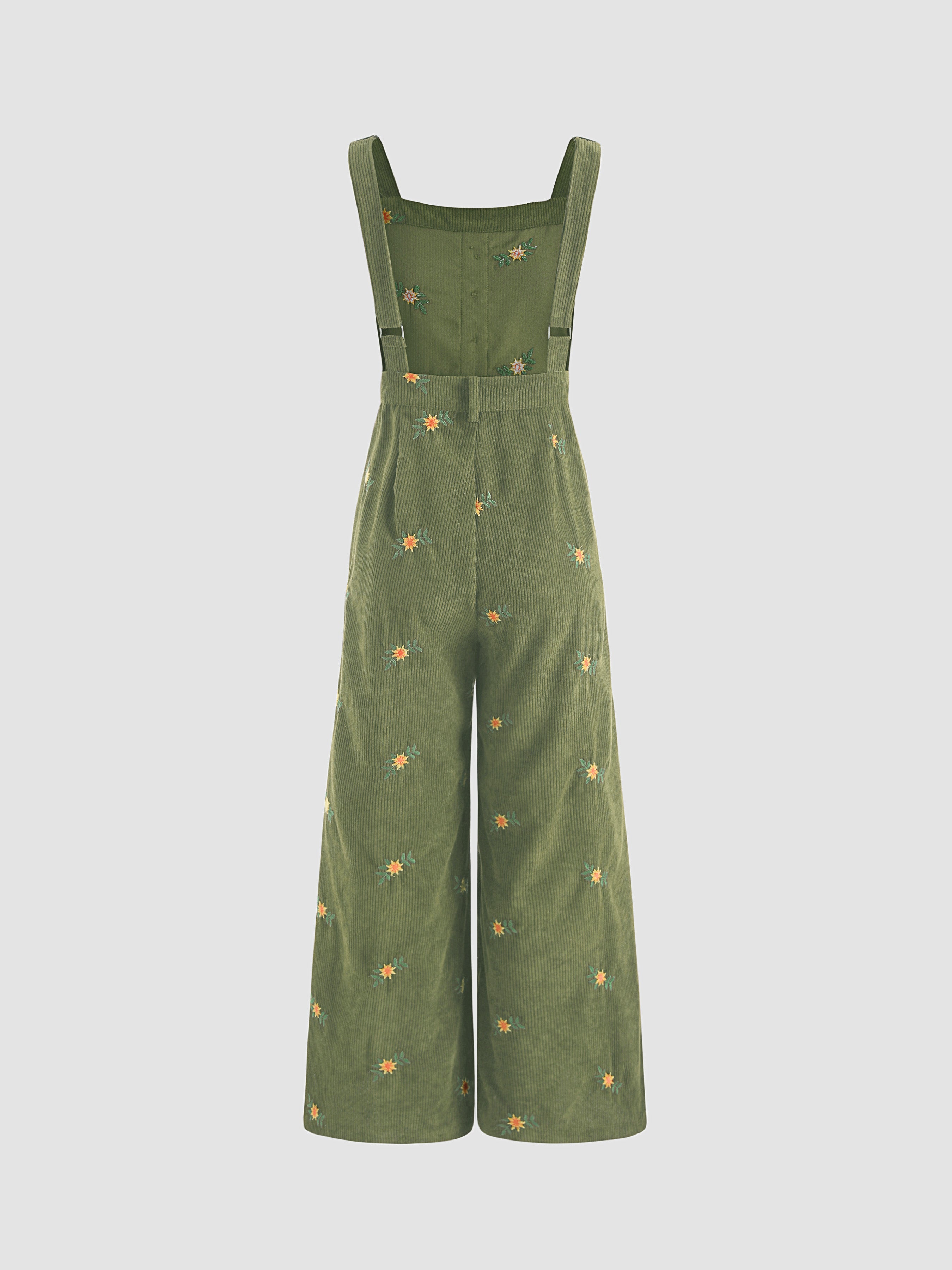 Ditsy Floral Corduroy Jumpsuit