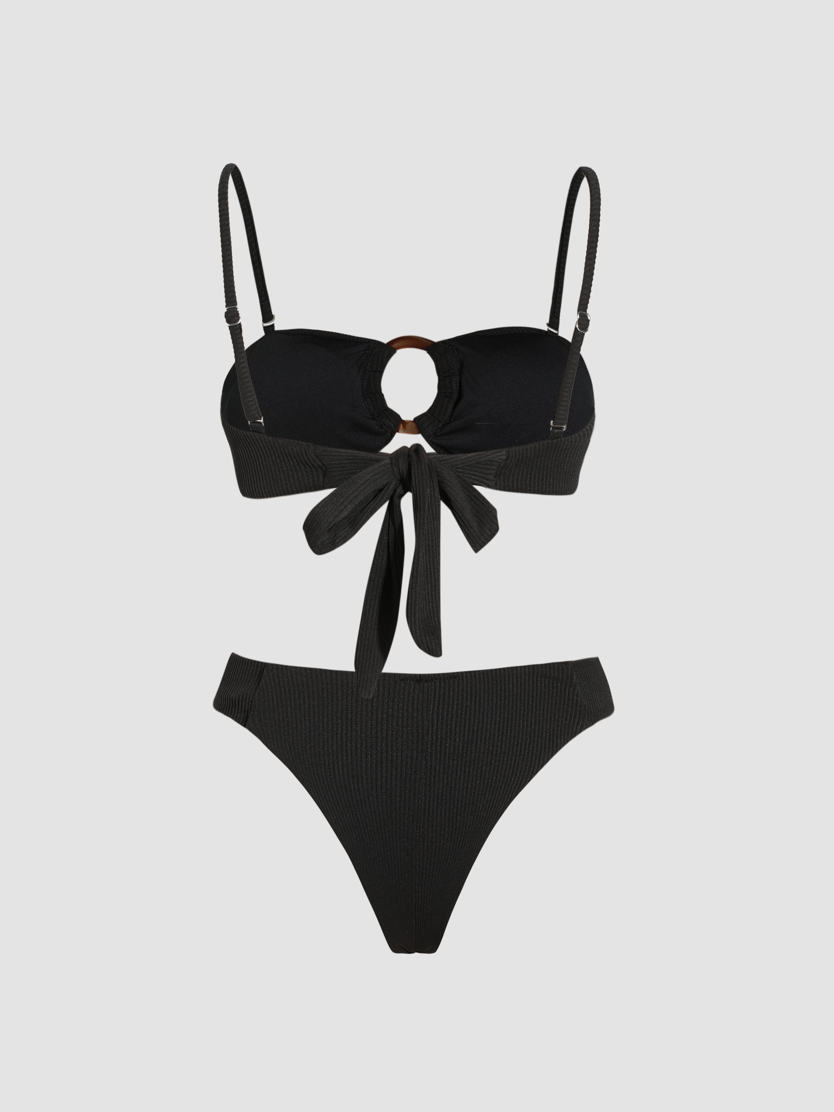 Adjustable Straps Bowknot Bikini Set