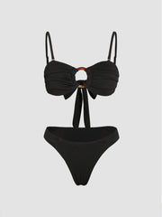 Adjustable Straps Bowknot Bikini Set