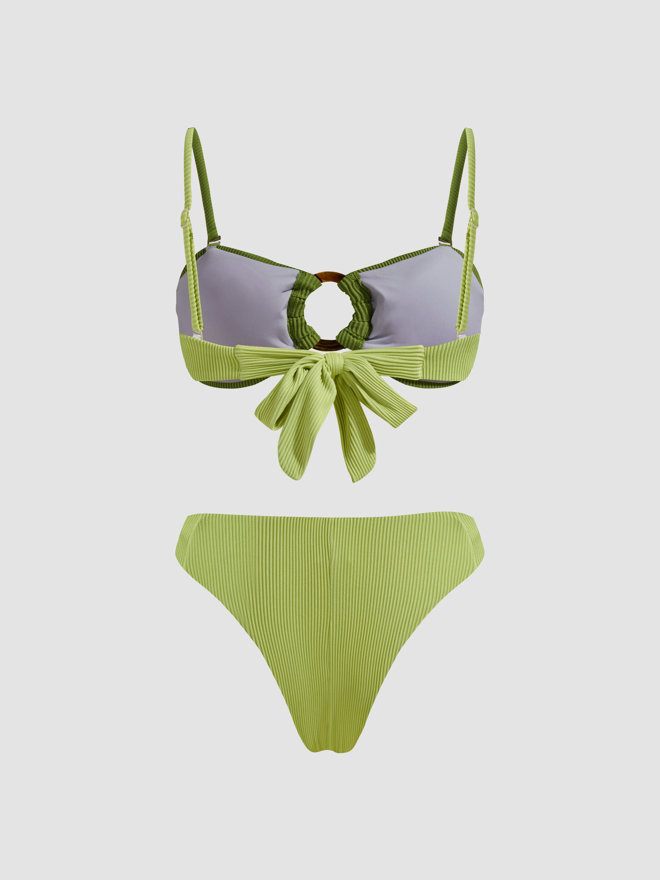 Adjustable Straps Bowknot Bikini Set