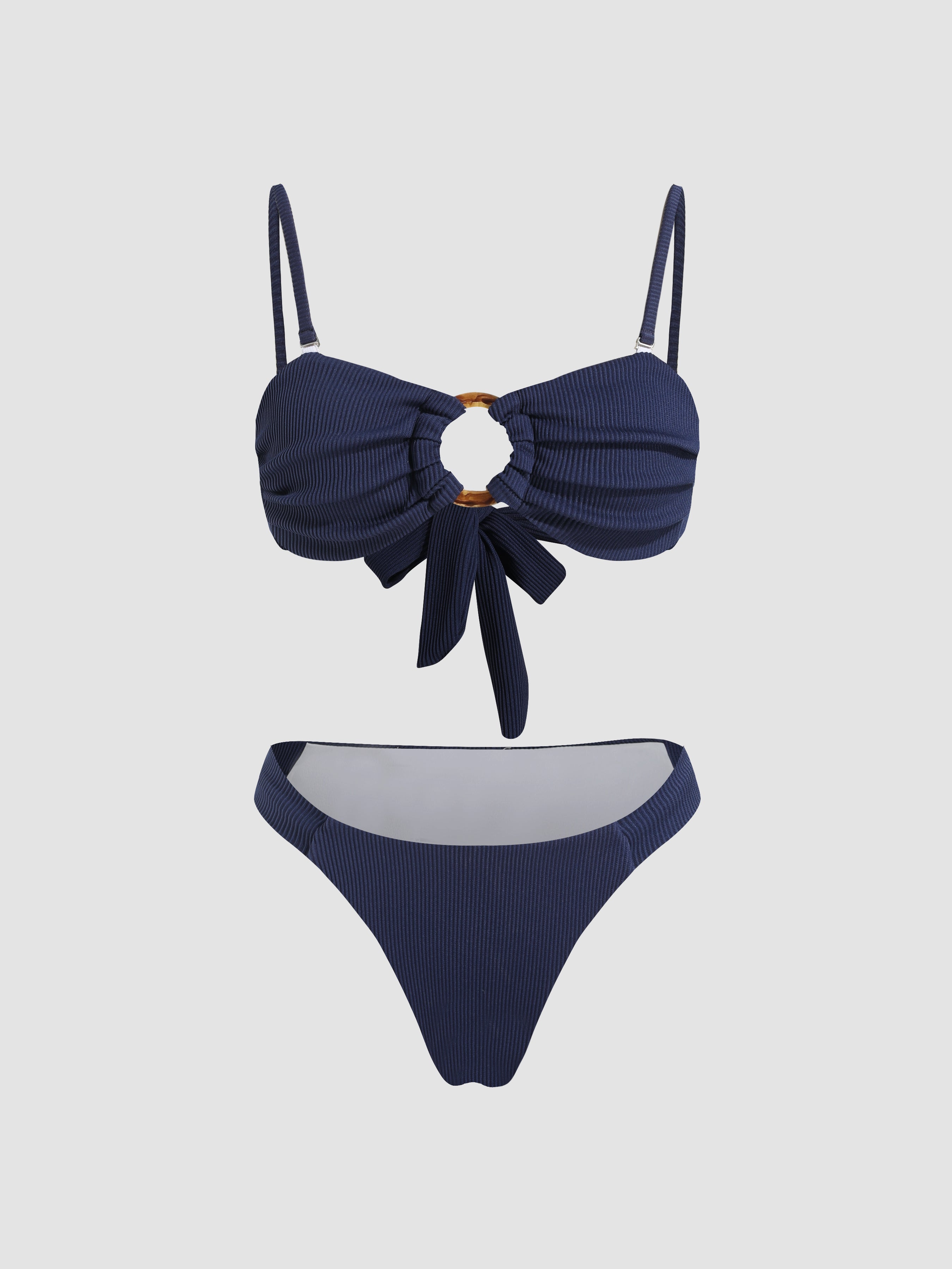 Adjustable Straps Bowknot Bikini Set
