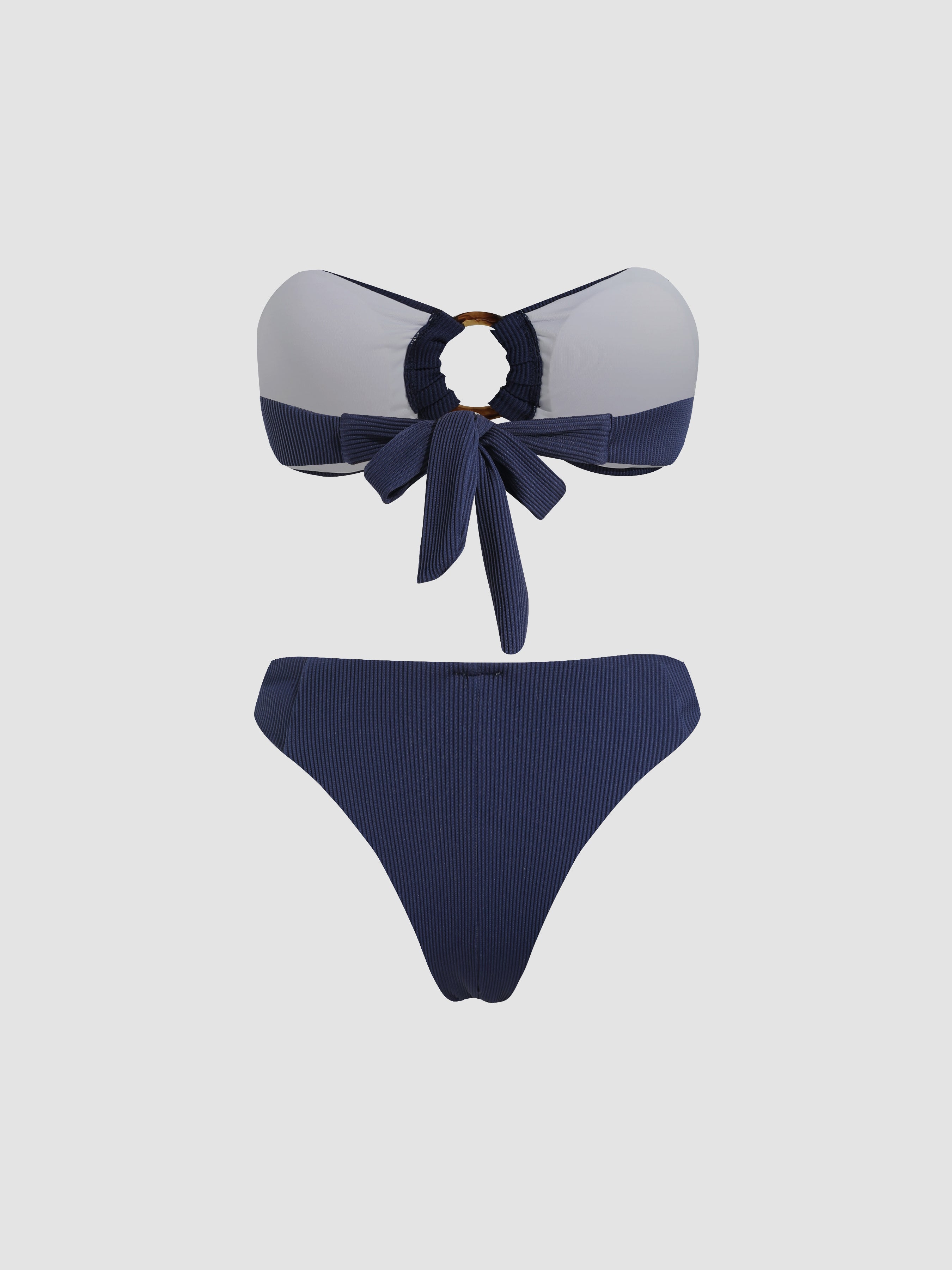 Adjustable Straps Bowknot Bikini Set