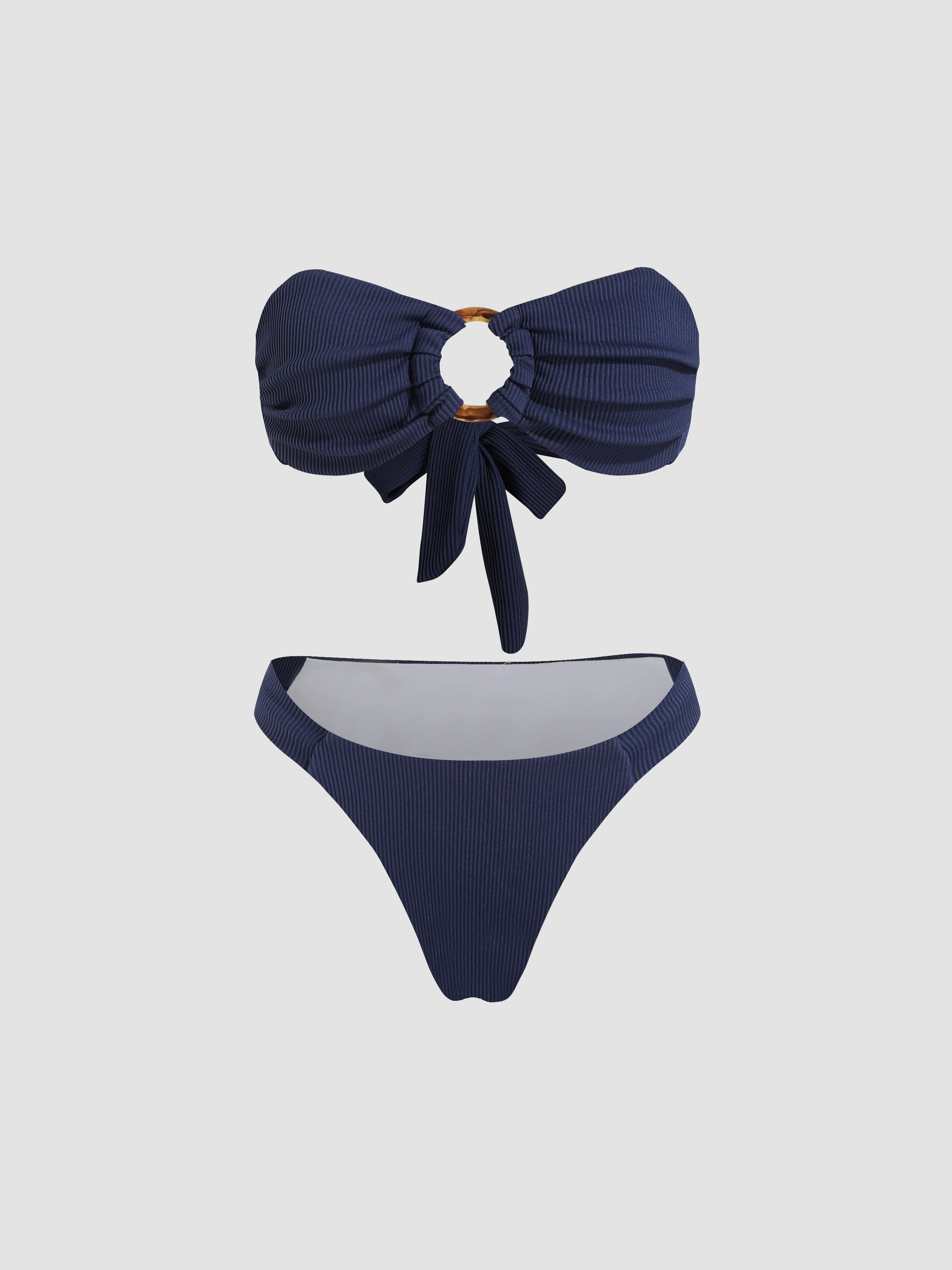 Adjustable Straps Bowknot Bikini Set