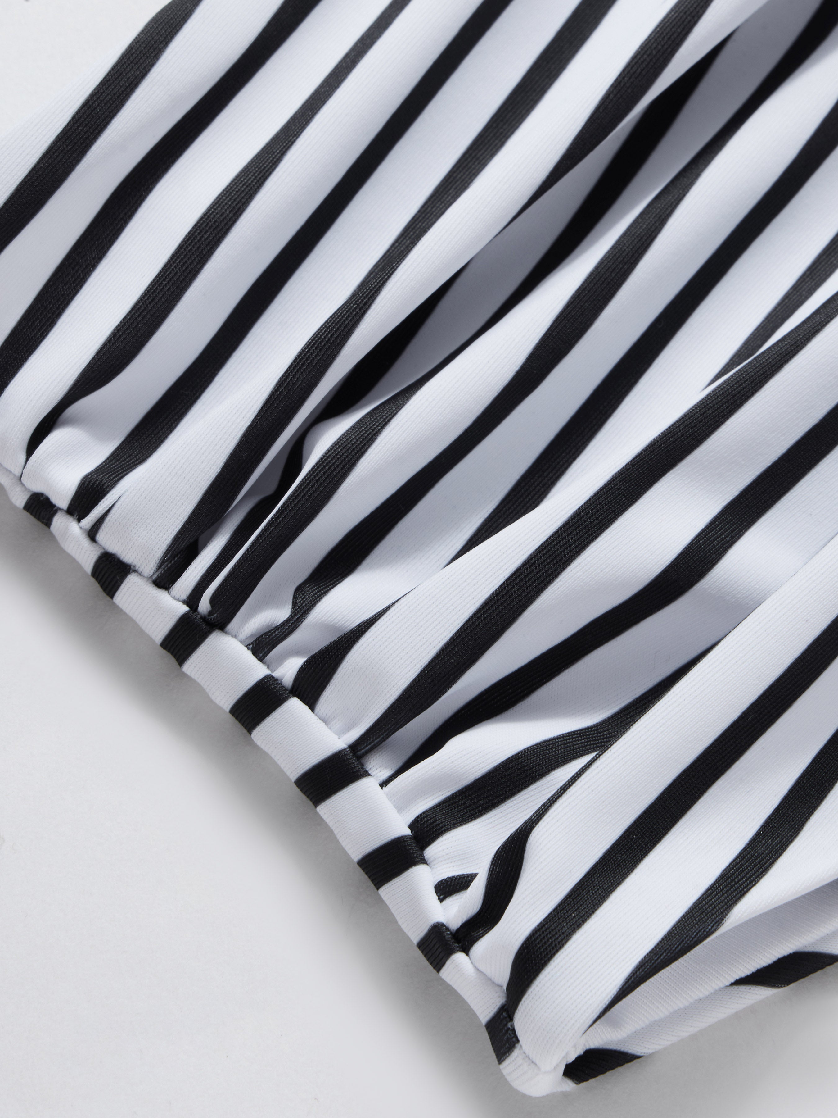 Striped Strappy Bikini Swimsuit