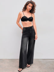 Mid Waist Baggy Jeans