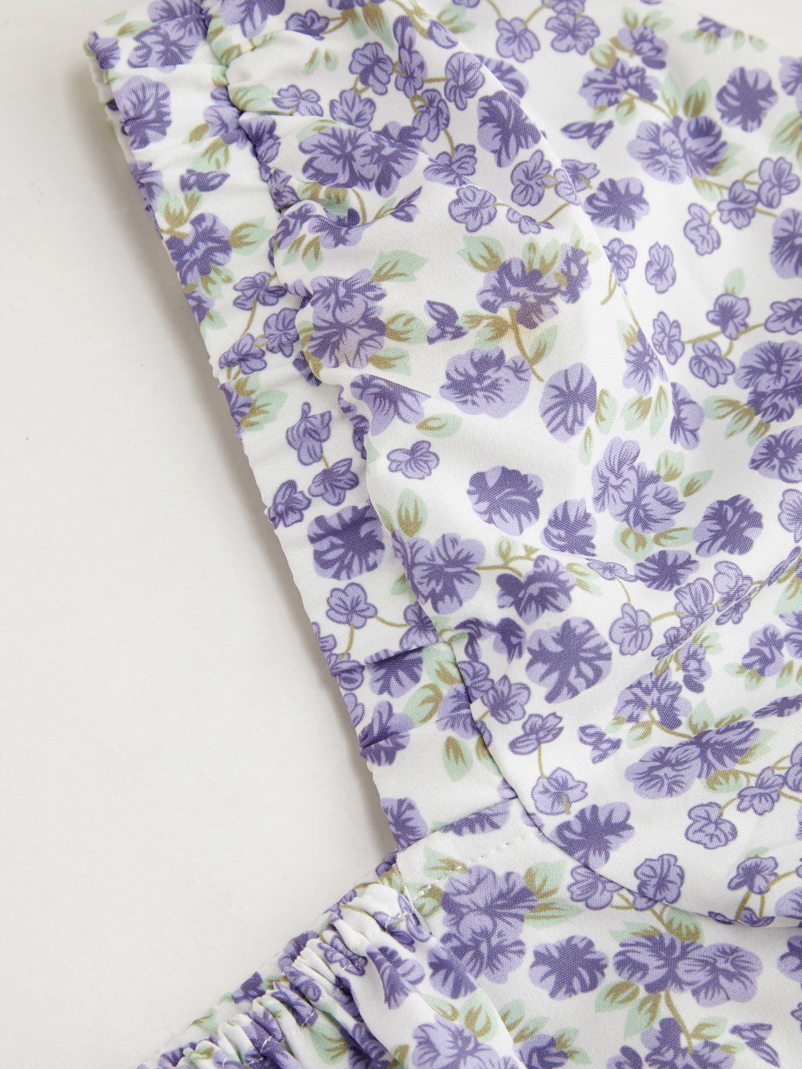 Ruth's Ditsy Floral Square Neck Midi Dress