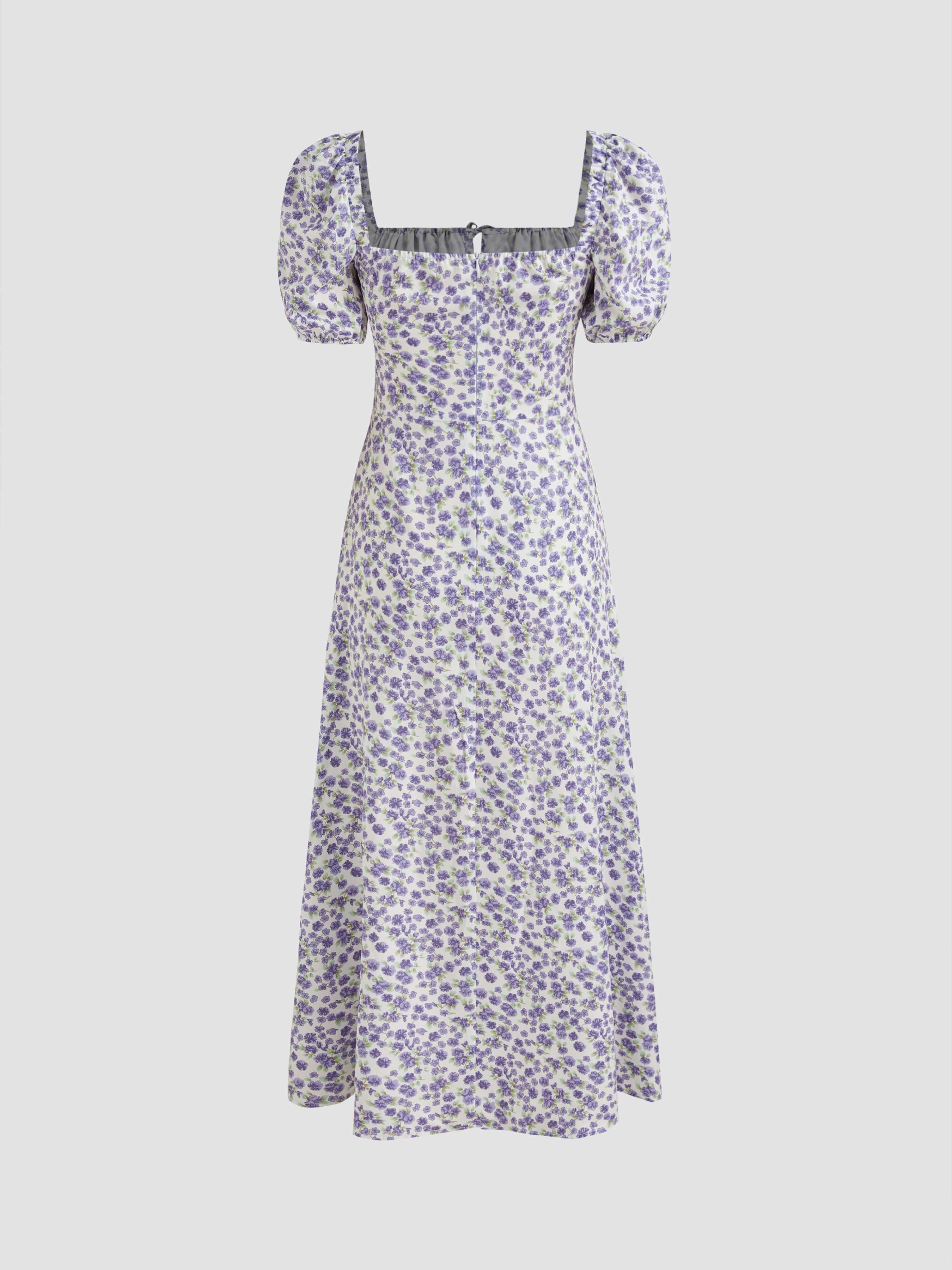 Ruth's Ditsy Floral Square Neck Midi Dress