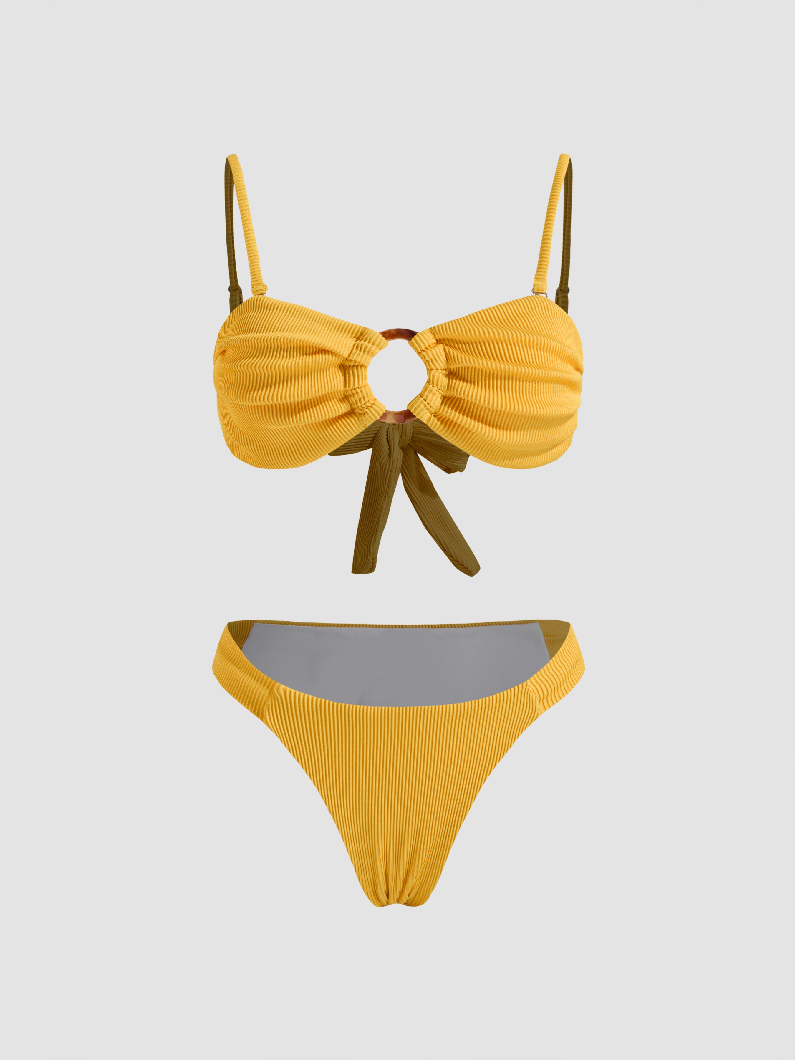 Adjustable Straps Bowknot Bikini Set