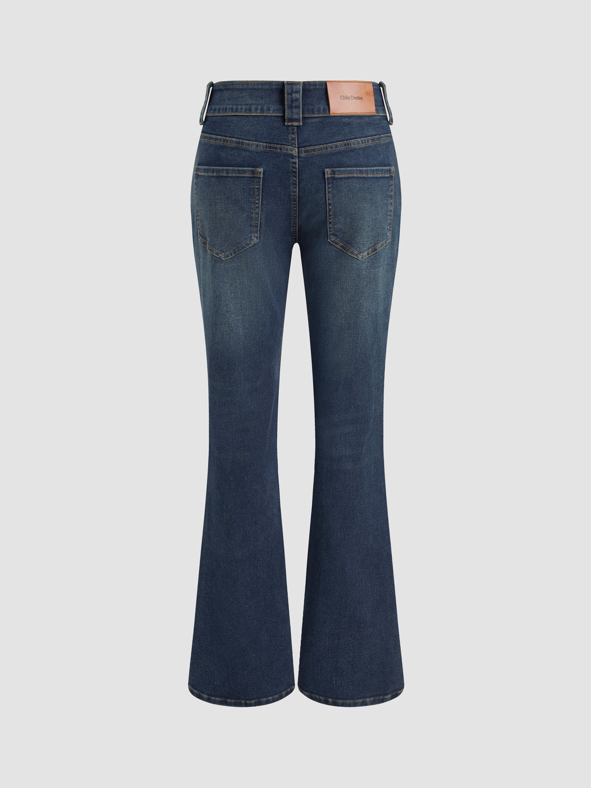 High Stretch  Denim Low Rise Solid Pocket Bootcut Jeans
