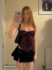Floral Tie Front Tube Top