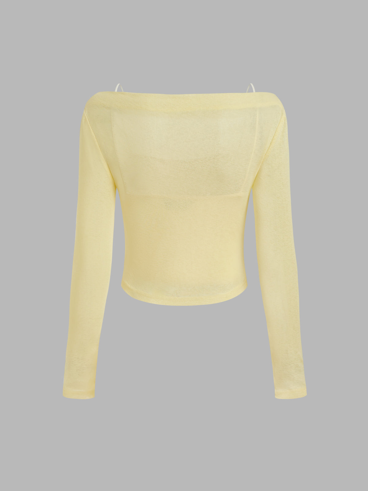 Boat Neck Long Sleeve Two-piece Top