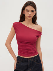 Off-shoulder Ruched Top