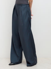 High Rise Pleated Wide Leg Trousers