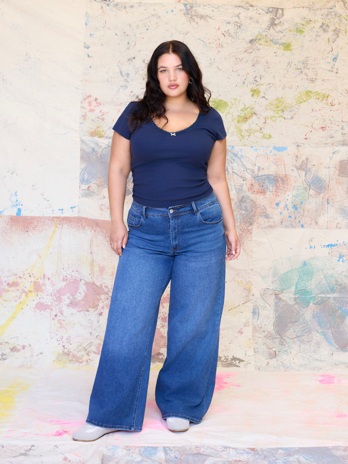 High-Rise Wide Leg Curve & Plus