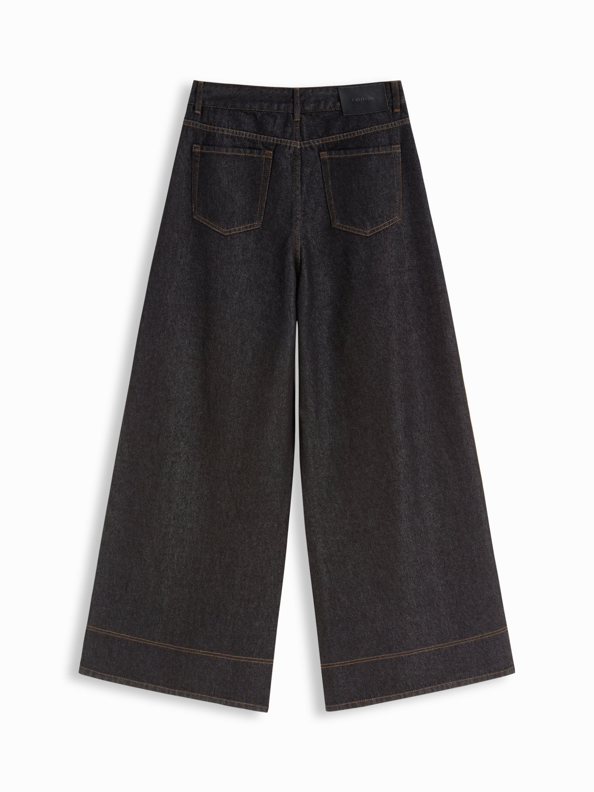 Denim Low Rise Solid Pocket Baggy Jeans